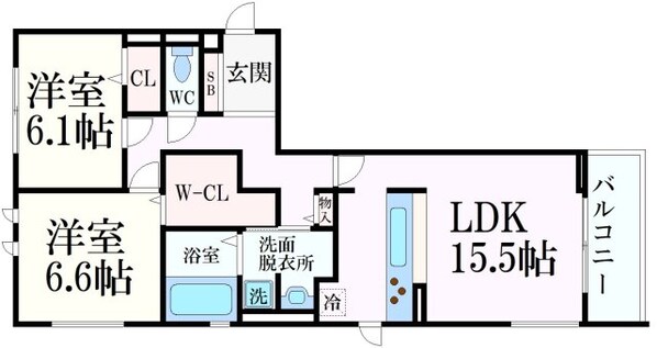 夙川駅 徒歩8分 2階の物件間取画像